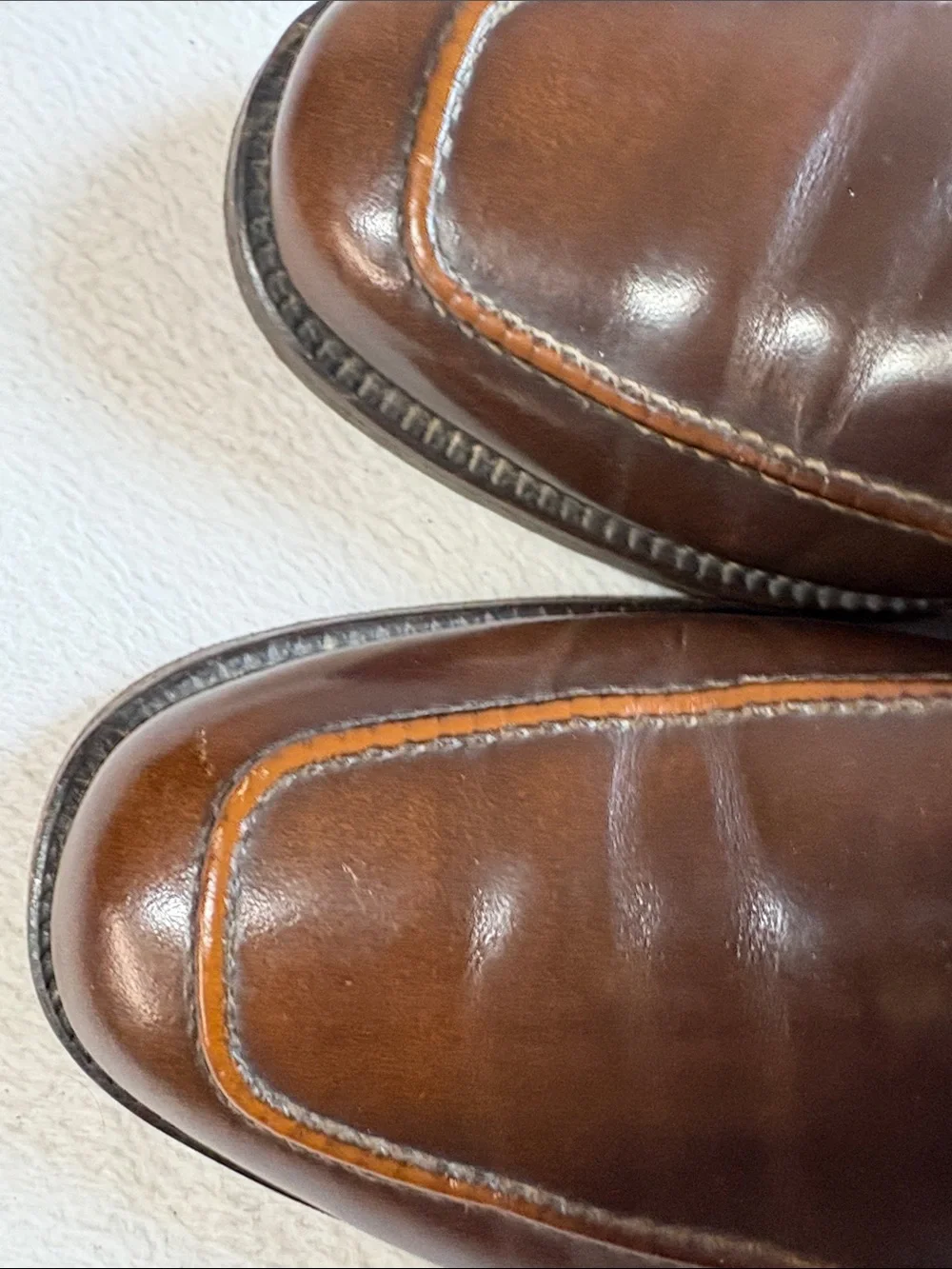 Johnston & Murphy Men's Dark Brown Leather Lace-Up Oxfords